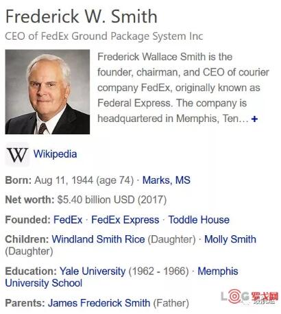 他是物流乃至商业世界的传奇公司fedex的创始人,fredsmith.